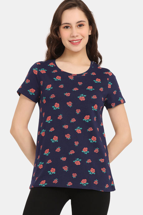 Rosaline Bloom Fest Knit Cotton Top (Pack of 2) - Blue Pink — image 7